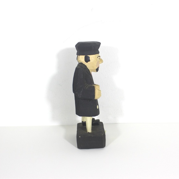 Vintage Hand Carved Wood Sailor Captain Fisherman, Canadian Folk Art - Picture 4 of 8